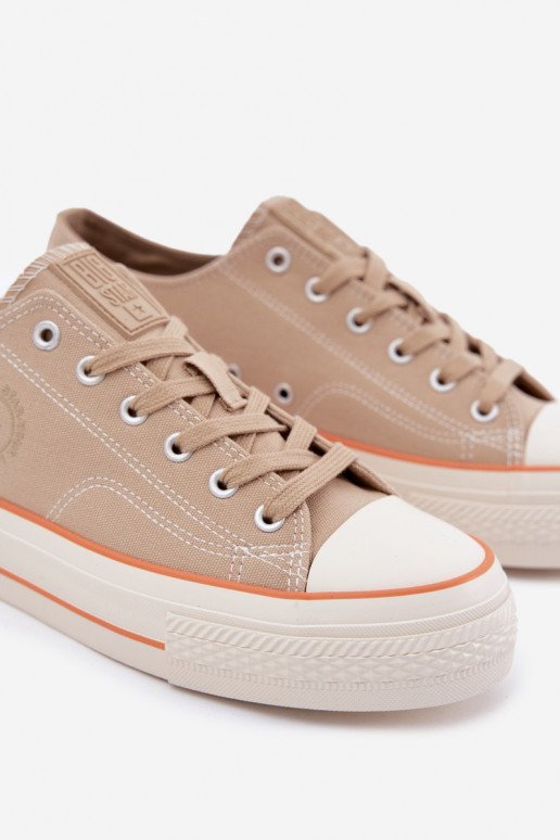 Chaussures décontractées pour hommes avec une plateforme Big Star RR174323 beige Chaussures décontractées pour hommes avec une plateforme Big Star RR174323 beige