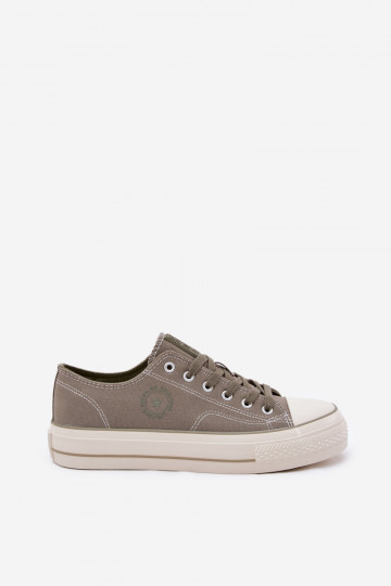Heren groene casual schoenen met platform Big Star RR174325 2