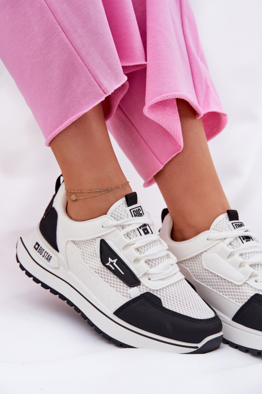 baskets Féminin avec une plateforme Big Star RR274A223 HI-POLY SYSTEM Blanc-couleur noire baskets Féminin avec une plateforme Big Star RR274A223 HI-POLY SYSTEM Blanc-couleur noire