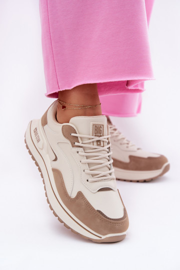 Sneakers Stilvollllschuhe Feminin Big Star RR274A216 HI-POLY SYSTEM Beige