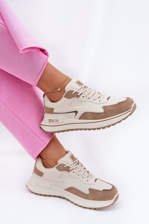 Chaussures modèle baskets Féminin Big Star RR274A216 HI-POLY SYSTEM beige Chaussures modèle baskets Féminin Big Star RR274A216 HI-POLY SYSTEM beige