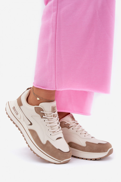 Chaussures modèle baskets Féminin Big Star RR274A216 HI-POLY SYSTEM beige Chaussures modèle baskets Féminin Big Star RR274A216 HI-POLY SYSTEM beige