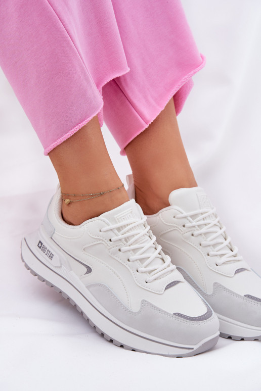 Sneakers Stilvollllschuhe Feminin Big Star RR274A213 HI-POLY SYSTEM Zueiße Farbe Sneakers Stilvollllschuhe Feminin Big Star RR274A213 HI-POLY SYSTEM Zueiße Farbe