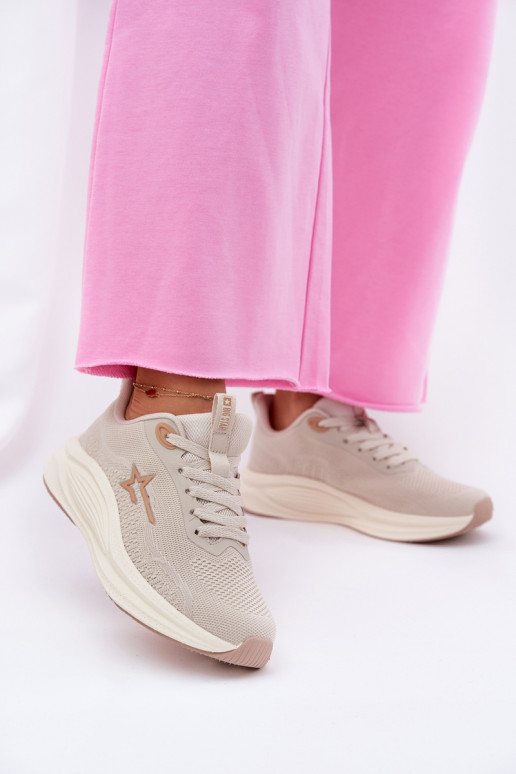 Turnschuhe Sneakers Stilvollllschuhe Feminin Big Star RR274A145 HI-POLY SYSTEM Beige