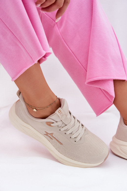 Turnschuhe Sneakers Stilvollllschuhe Feminin Big Star RR274A145 HI-POLY SYSTEM Beige