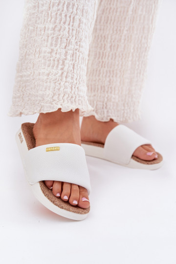 Pantoufles pour femmes Big Star RR274A103 couleur blanche 2