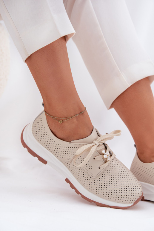 Haut Schuhe Feminin Z Przypinką Artiker 54C1811 Beige Haut Schuhe Feminin Z Przypinką Artiker 54C1811 Beige