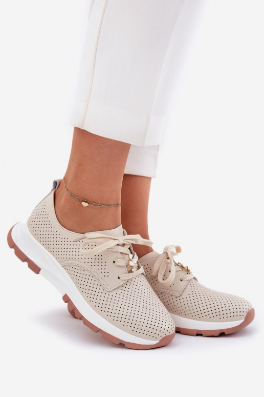 Haut Schuhe Feminin Z Przypinką Artiker 54C1811 Beige Haut Schuhe Feminin Z Przypinką Artiker 54C1811 Beige