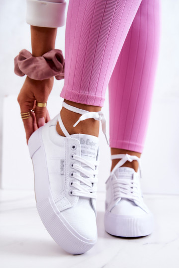 Weiße Sneakers mit Plateau Lee Cooper LCIN-22-31-0884L