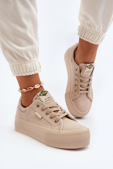 Vrijetijdsschoenen met platform Lee Cooper LCIN-24-31-2181 beige