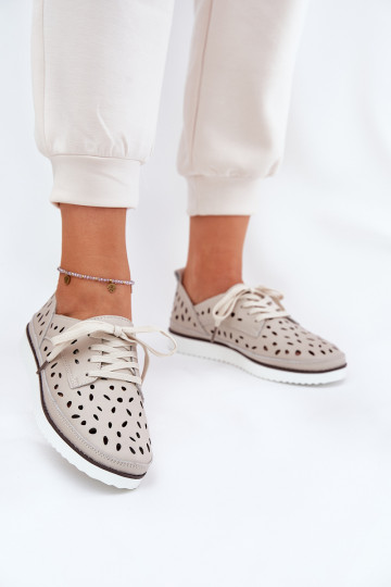 Schuhe Haut Feminin S.Barski LR51-610 Beige