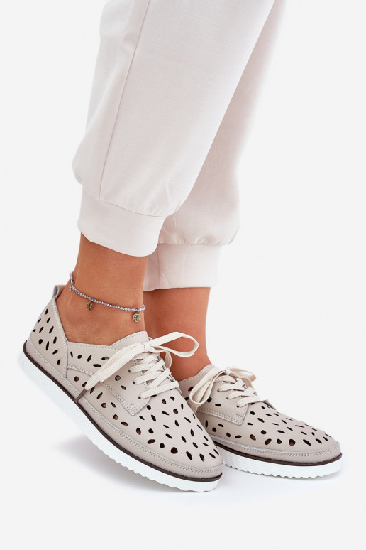 Schuhe Haut Feminin S.Barski LR51-610 Beige