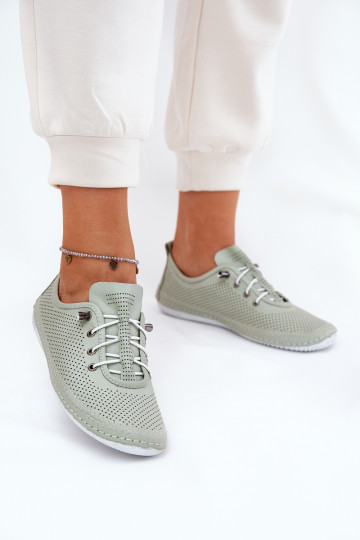 Schuhe Feminin Aus Ermöglichtturleder Artiker 54C0833 hellgrün