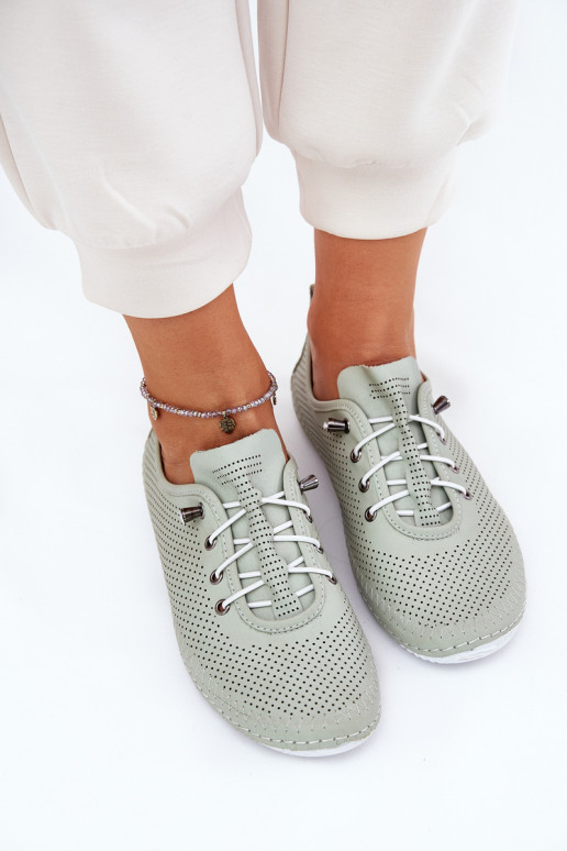 chaussures Féminin Fabriqué en cuir naturel Artiker 54C0833 vert clair