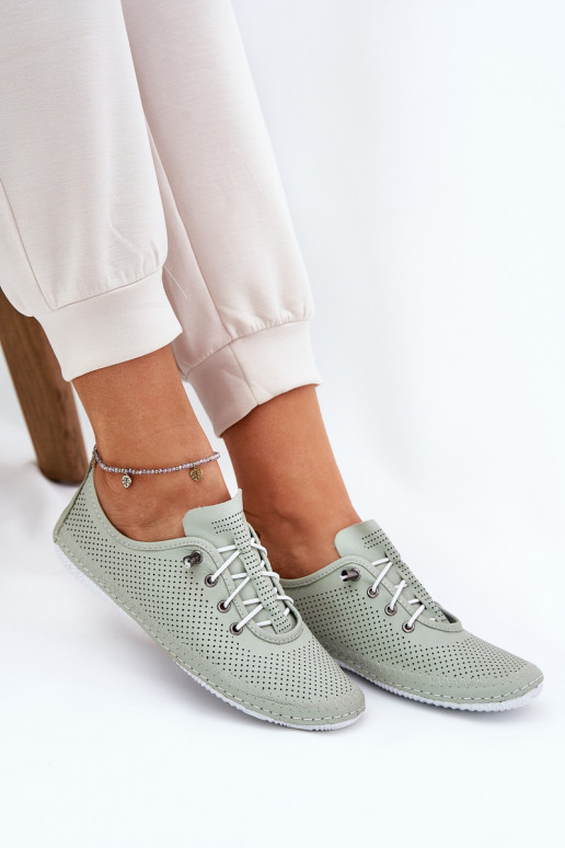 chaussures Féminin Fabriqué en cuir naturel Artiker 54C0833 vert clair