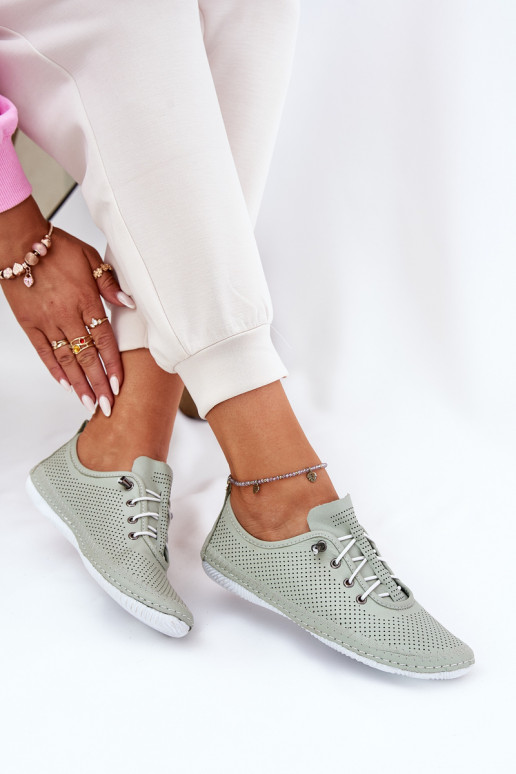 schoenen Dames Gemaakt van natuurlijk leer Artiker 54C0833 licht groen schoenen Dames Gemaakt van natuurlijk leer Artiker 54C0833 licht groen