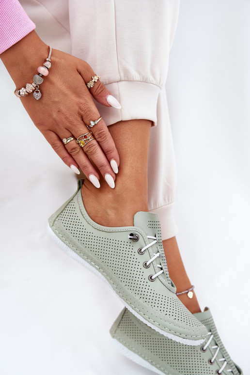 Schuhe Feminin Aus Ermöglichtturleder Artiker 54C0833 hellgrün