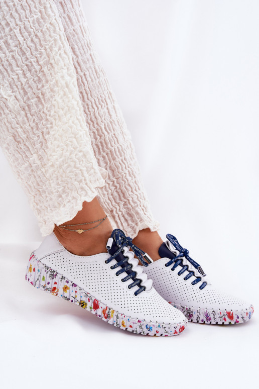 Peau chaussures Activé À motifsj Platformie Artiker 52C1713 Blanc-bleu foncé Peau chaussures Activé À motifsj Platformie Artiker 52C1713 Blanc-bleu foncé