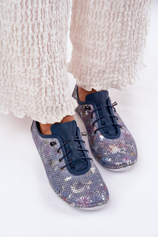 Schuhe Feminin Aus Ermöglichtturleder Gemustert Artiker 56C2691 blaue Farbe Schuhe Feminin Aus Ermöglichtturleder Gemustert Artiker 56C2691 blaue Farbe