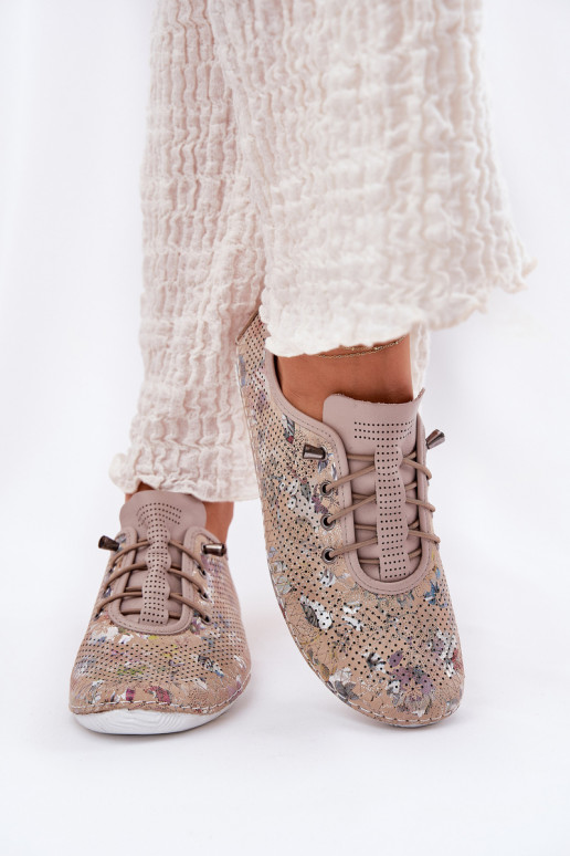 chaussures Féminin Fabriqué en cuir naturel À motifs Artiker 56C2689 beige chaussures Féminin Fabriqué en cuir naturel À motifs Artiker 56C2689 beige