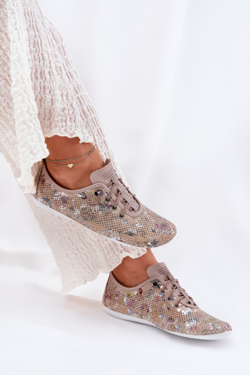 chaussures Féminin Fabriqué en cuir naturel À motifs Artiker 56C2689 beige chaussures Féminin Fabriqué en cuir naturel À motifs Artiker 56C2689 beige