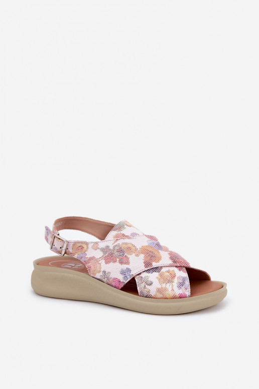 Dames sandalen van ecoleer met bloemen Verschillende kleuren Tosmelia Dames sandalen van ecoleer met bloemen Verschillende kleuren Tosmelia