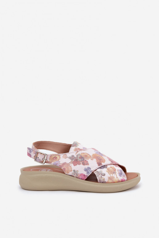 Dames sandalen van ecoleer met bloemen Verschillende kleuren Tosmelia Dames sandalen van ecoleer met bloemen Verschillende kleuren Tosmelia