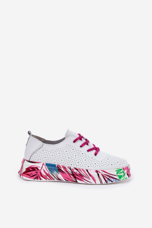 Leer Sneakers model schoenen Dames Op Met patroonj Platformie Vinceza 88017 Initte kleur Leer Sneakers model schoenen Dames Op Met patroonj Platformie Vinceza 88017 Initte kleur