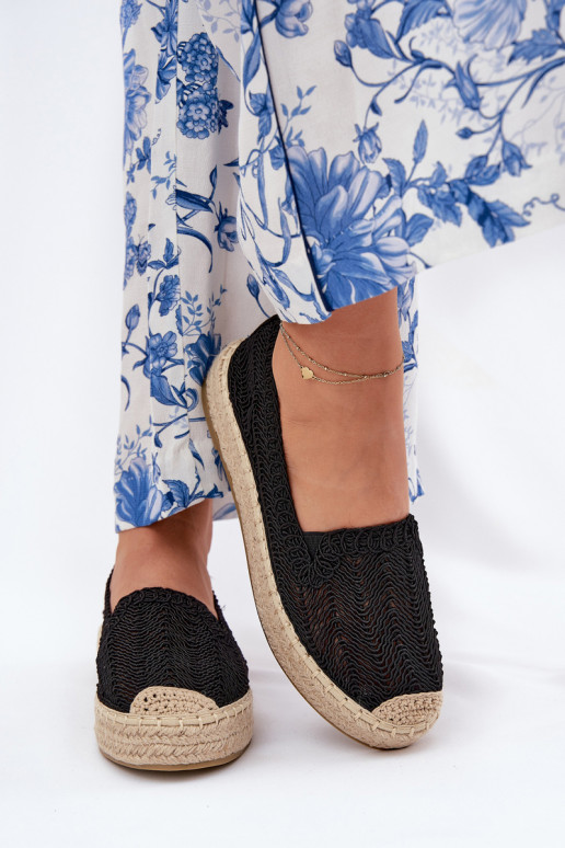 Espadrilles mit einer Plattform Vinceza 17392 schZuarze Farbe Espadrilles mit einer Plattform Vinceza 17392 schZuarze Farbe