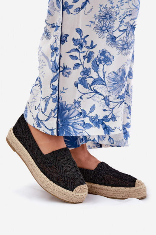Espadrilles mit einer Plattform Vinceza 17392 schZuarze Farbe Espadrilles mit einer Plattform Vinceza 17392 schZuarze Farbe