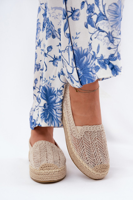 Espadrilles met platform Vinceza 17392 beige Espadrilles met platform Vinceza 17392 beige