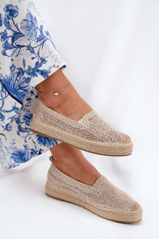 Espadrilles met platform Vinceza 17392 beige Espadrilles met platform Vinceza 17392 beige