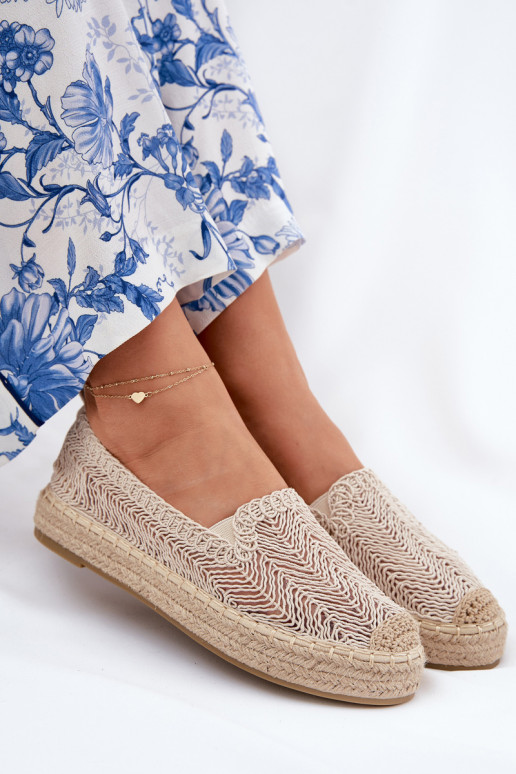 Espadrilles avec une plateforme Vinceza 17392 beige Espadrilles avec une plateforme Vinceza 17392 beige