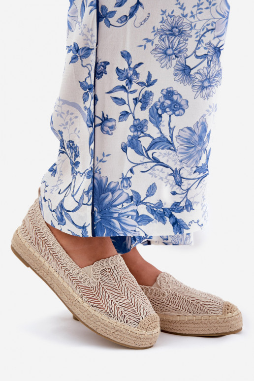 Espadrilles avec une plateforme Vinceza 17392 beige Espadrilles avec une plateforme Vinceza 17392 beige
