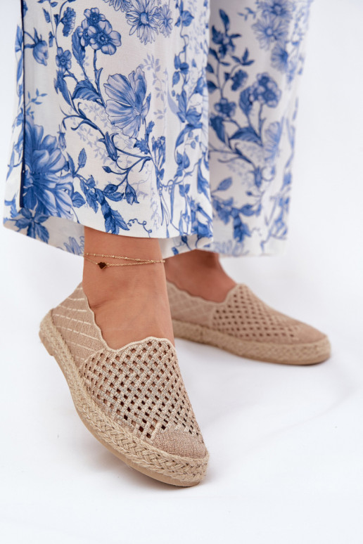 Espadrilles Avec tresse Vinceza 13625 beige