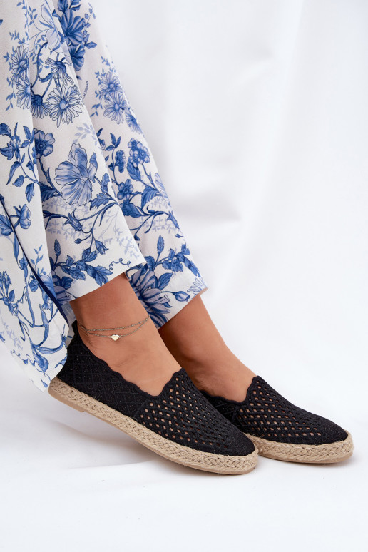 Espadrilles Avec tresse Vinceza 13625 couleur noire Espadrilles Avec tresse Vinceza 13625 couleur noire