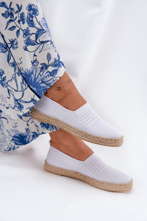 Féminin espadrilles Avec tresse Vinceza 13624 couleur blanche