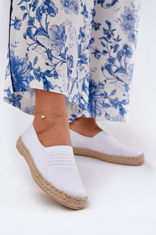 Féminin espadrilles Avec tresse Vinceza 13624 couleur blanche