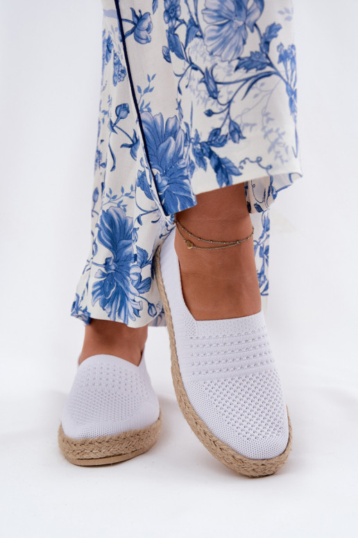 Féminin espadrilles Avec tresse Vinceza 13624 couleur blanche