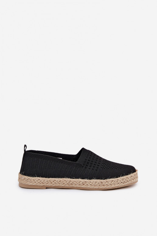 Féminin espadrilles Avec tresse Vinceza 13624 couleur noire