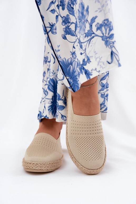 Féminin espadrilles Avec tresse Vinceza 13624 beige