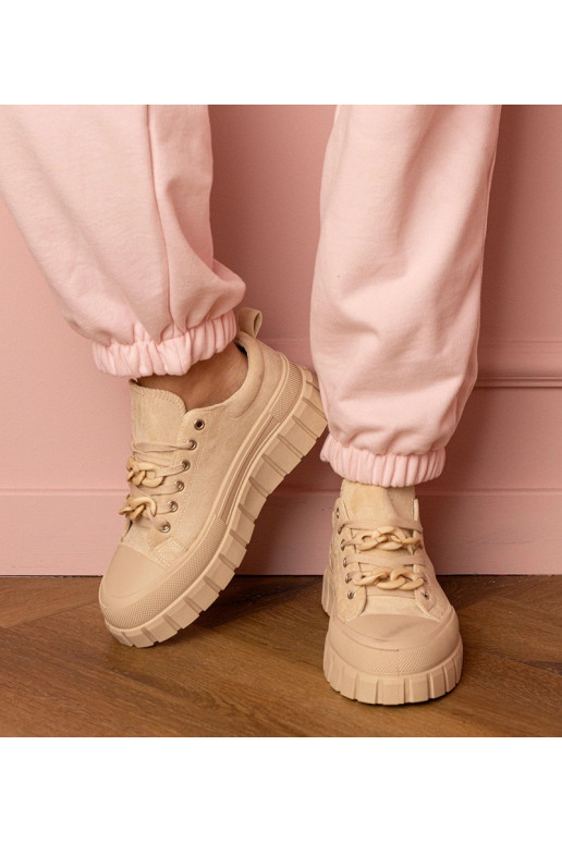 Baskets de sport couleur sable pour...