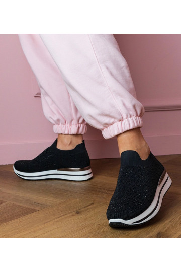 Schwarze Damen-Sandalen auf...