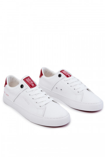 Haut Männlich Turnschuhe Big Star JJ174106 INeiß-rote Farbe