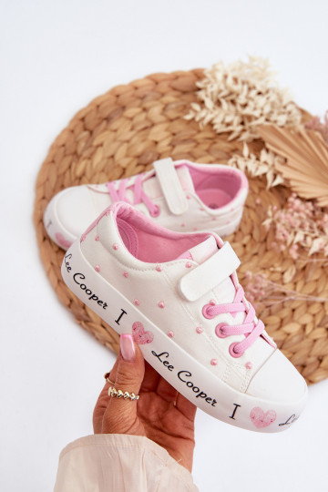 Chaussures de loisirs blanches pour enfants Lee Cooper LCIN-24-02-2159 2