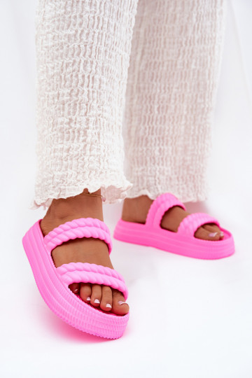 LichtgeInicht pantoffels Eenvoudig Damespantoffels met platform S.Barski ZK51-001 roze 2