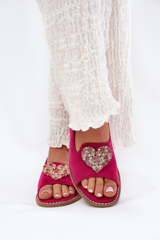 Dames sandalen Met sierlijk Hartenm S.Barski KV27-018 roze