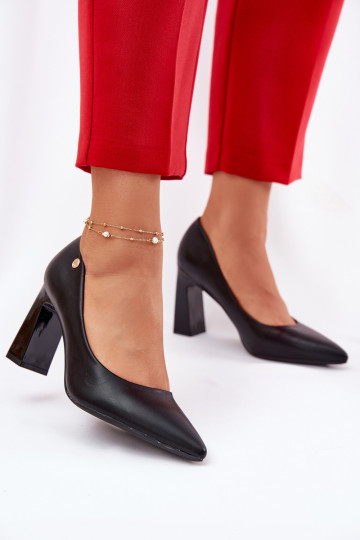Style élégant Chaussures Activé SłupkoÀym Obcasie Vinceza 62221 couleur noire 2