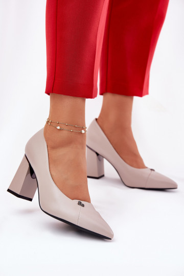Chaussures avec des talons Style élégant Vinceza 62224 couleur grise