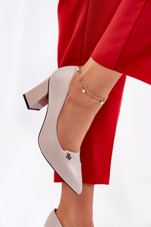 Chaussures avec des talons Style élégant Vinceza 62224 couleur grise